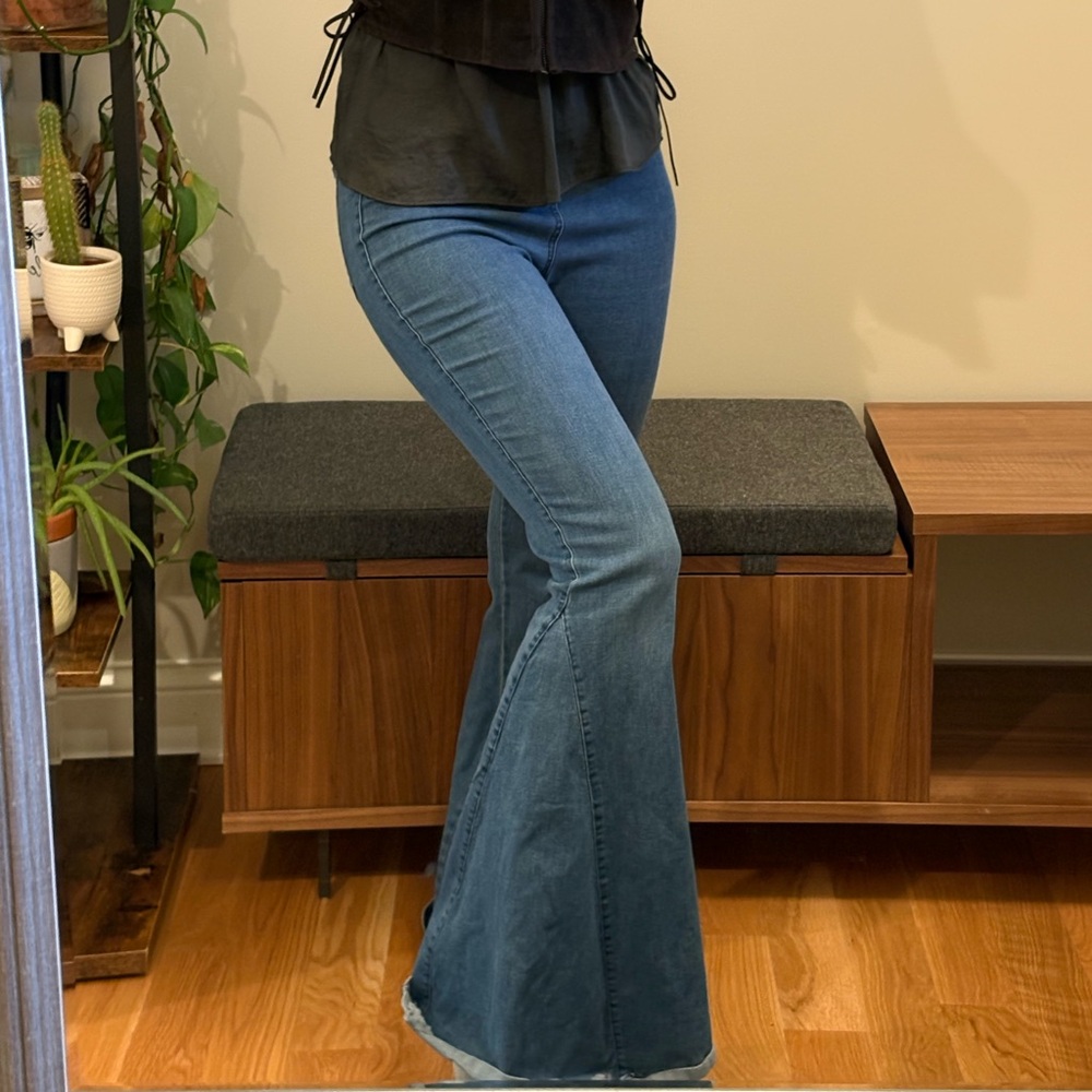 High-Waisted Bell Bottom Flare Jeans
